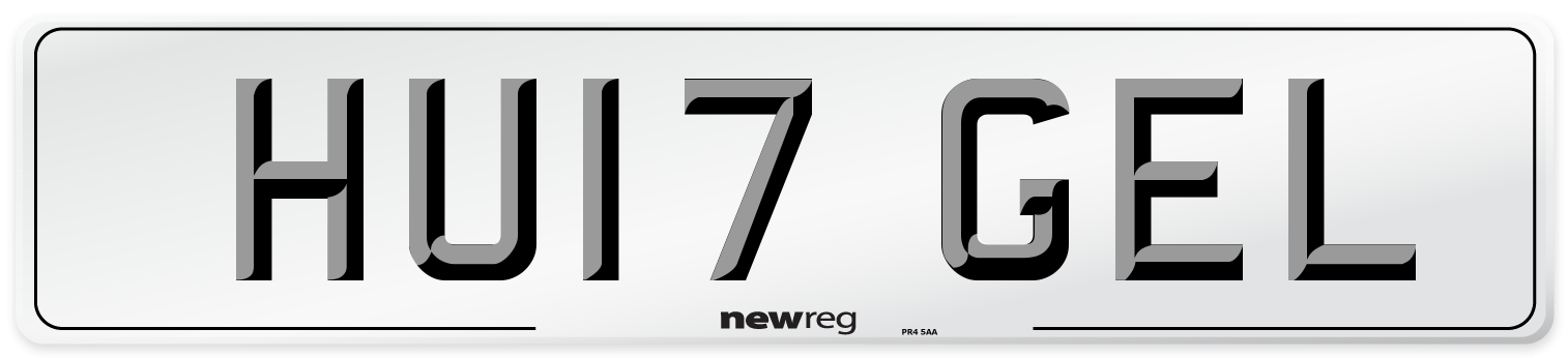 HU17 GEL Number Plate from New Reg
